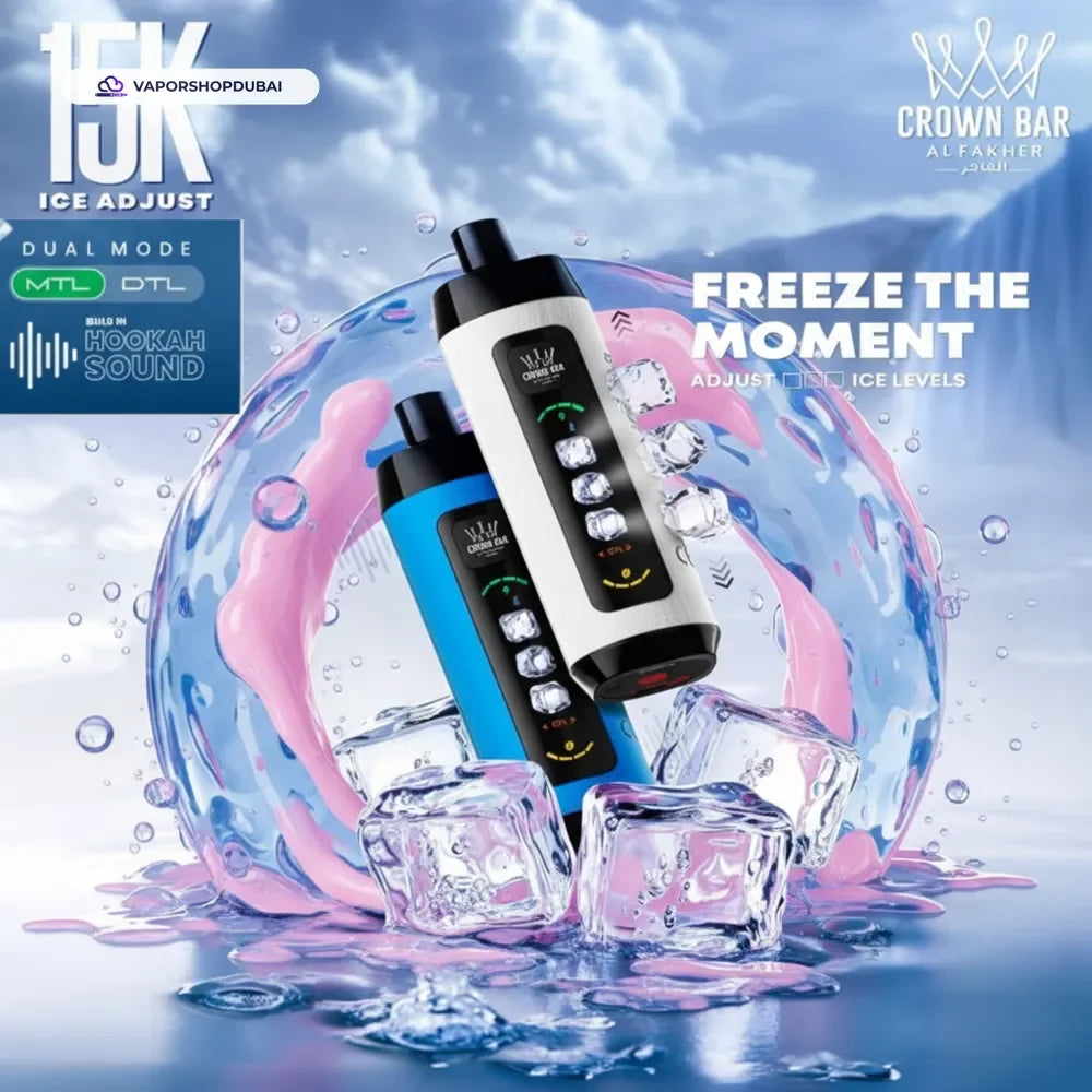 Crown Bar Al Fakher 15000 Puffs Sound and Adjustable Ice Disposable Vape In UAE