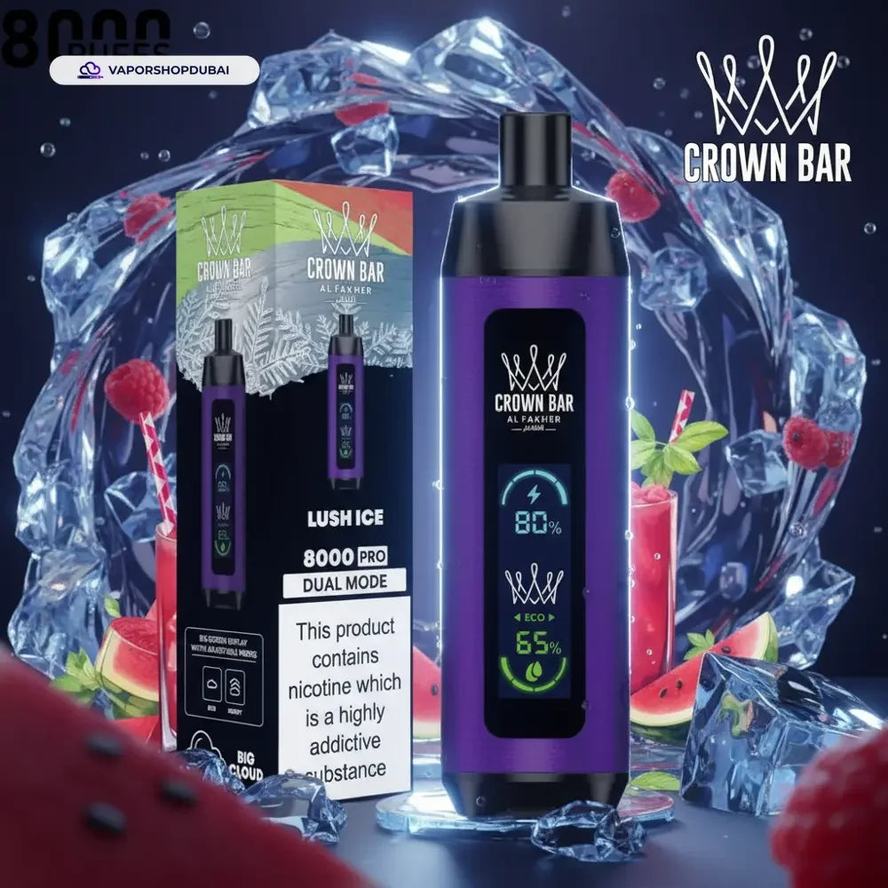 Crown Bar Al Fakher 8000 Pro DTL 8000Puffs Dual Mode Disposable Vape In UAE