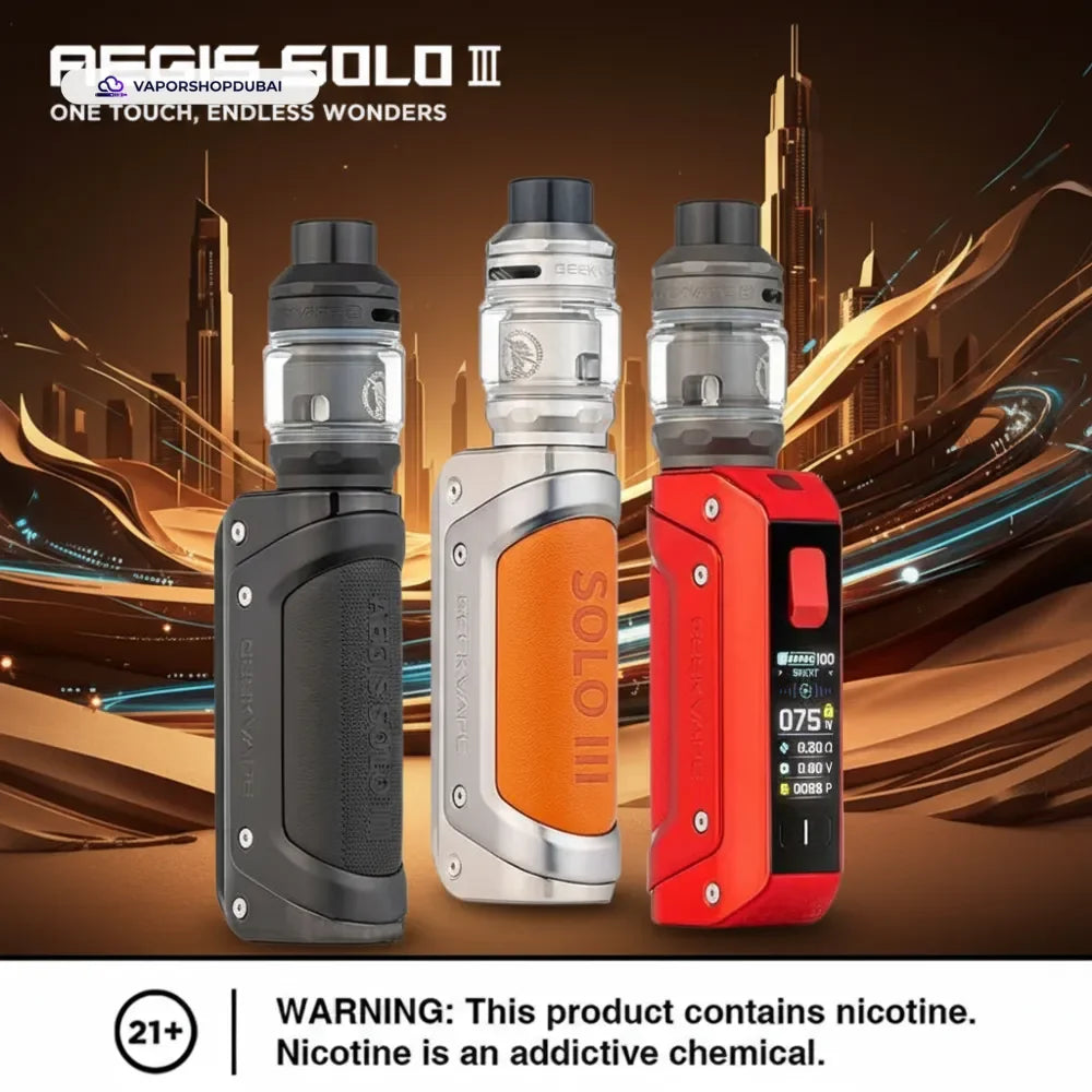 Geekvape Aegis Solo 3 Vape Kit (External Battery) 100W In DUBAI, UAE