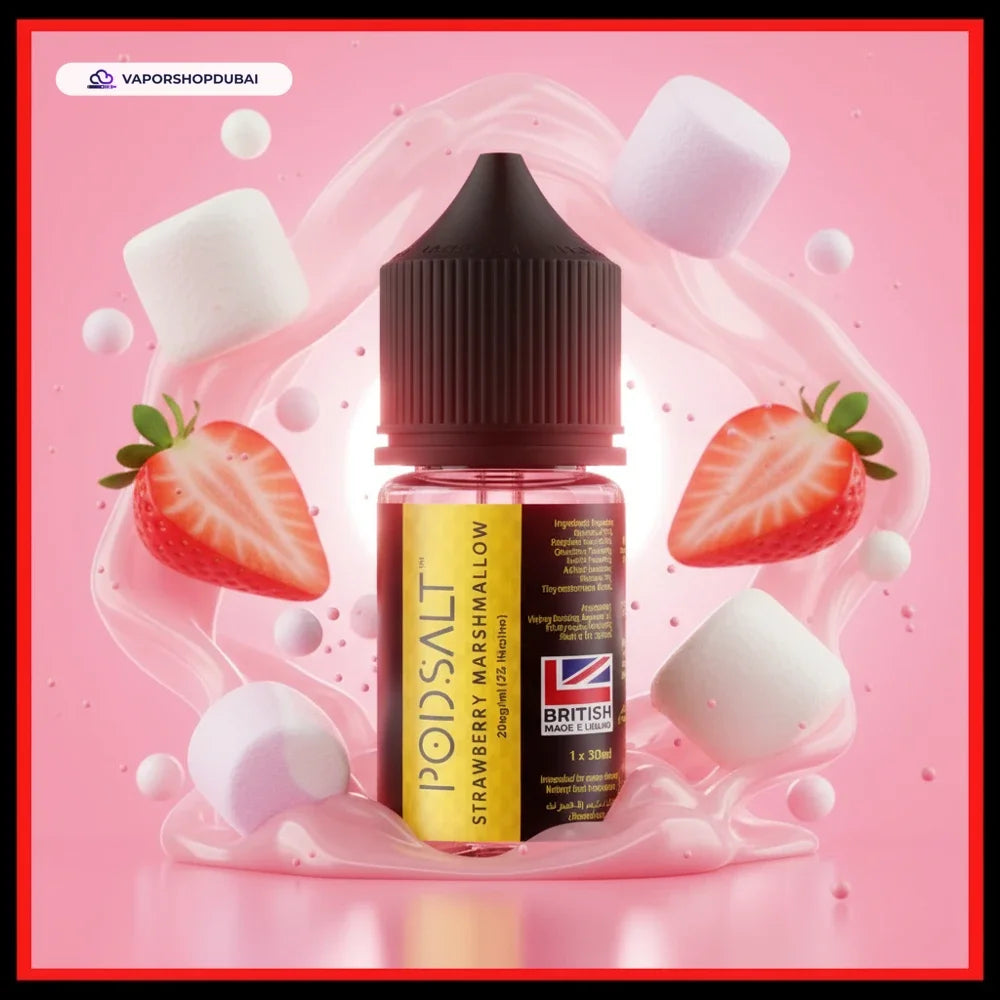 POD SALT STRAWBERRY MARSHMALLOW MAN 3 SALT NIC E-LIQUID- 20MG