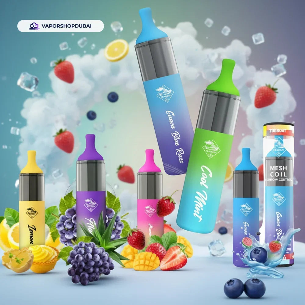 Tugboat Evo 4500 Puffs Disposable Vape New Flavors In DUBAI
