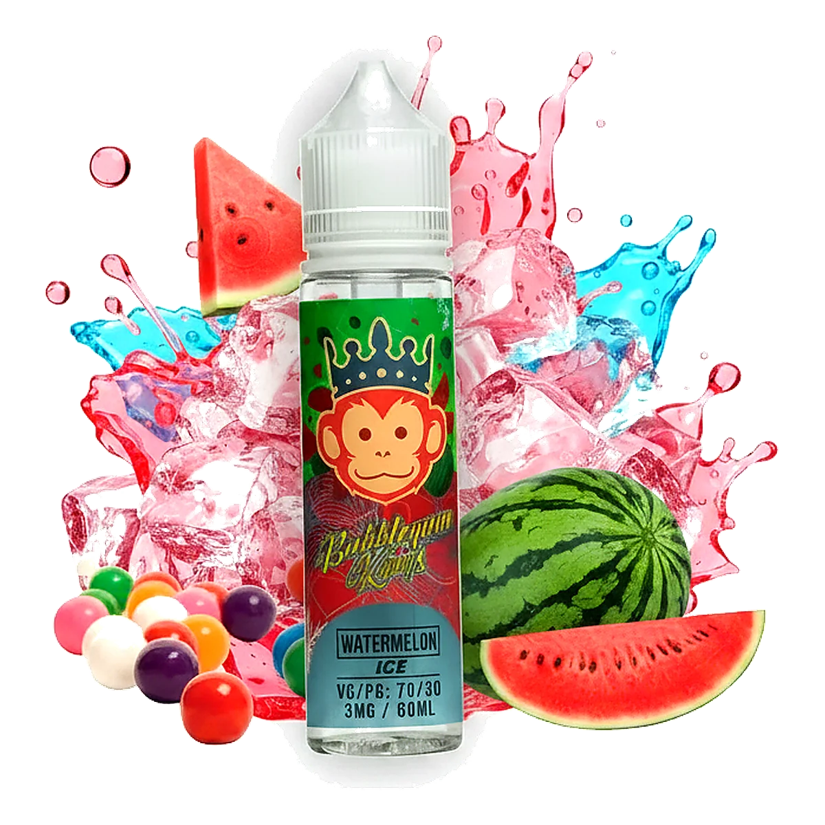 BUBBLEGUM KINGS WATERMELON ICE 60ML (FREEBASE)