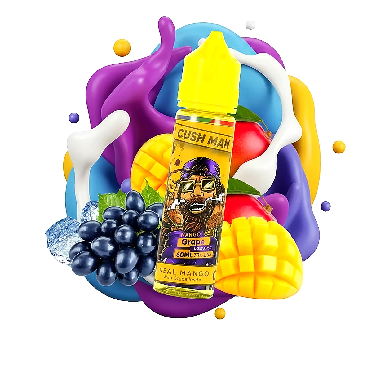 Cush Man Mango Grape by Nasty 60ml E-liquid In UAE