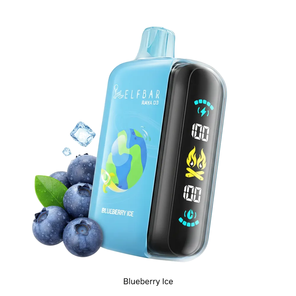ELF BAR Raya D3 25000 Puffs دبي — 55 درهم إماراتي، شبكة مزدوجة، جميع النكهات