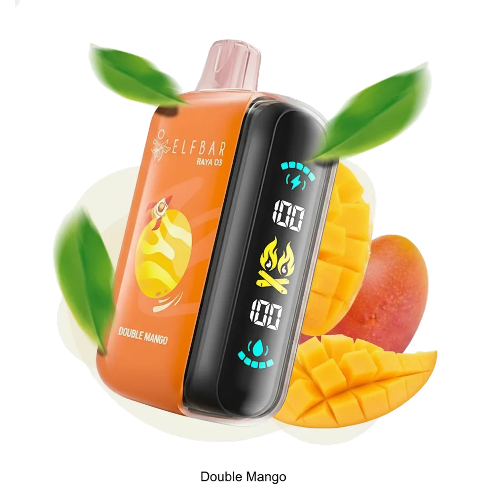 ELF BAR Raya D3 25000 Puffs Dubai — AED 55, Dual Mesh, All Flavors