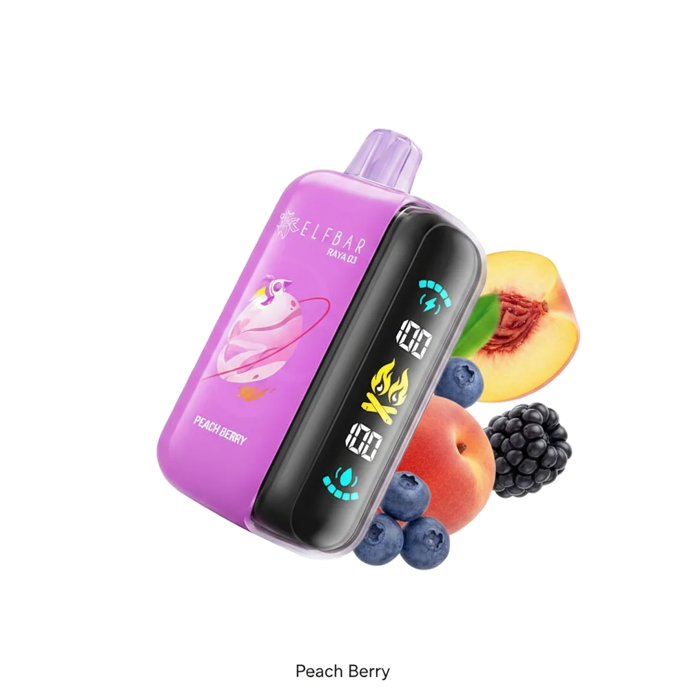 ELF BAR Raya D3 25000 Puffs دبي — 55 درهم إماراتي، شبكة مزدوجة، جميع النكهات