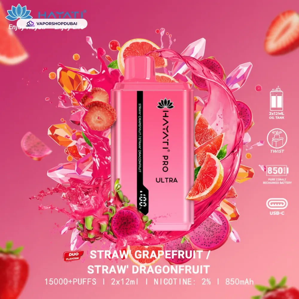 Hayati Pro Ultra 15000 Puffs Disposable Vape In UAE