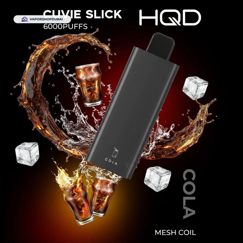 HQD Cuvie Slick 6000 Puffs Dubai — AED 55, Ultra-Slim 18 Flavors UAE