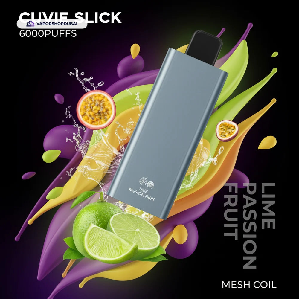 HQD Cuvie Slick 6000 Puffs Dubai — AED 55, Ultra-Slim 18 Flavors UAE
