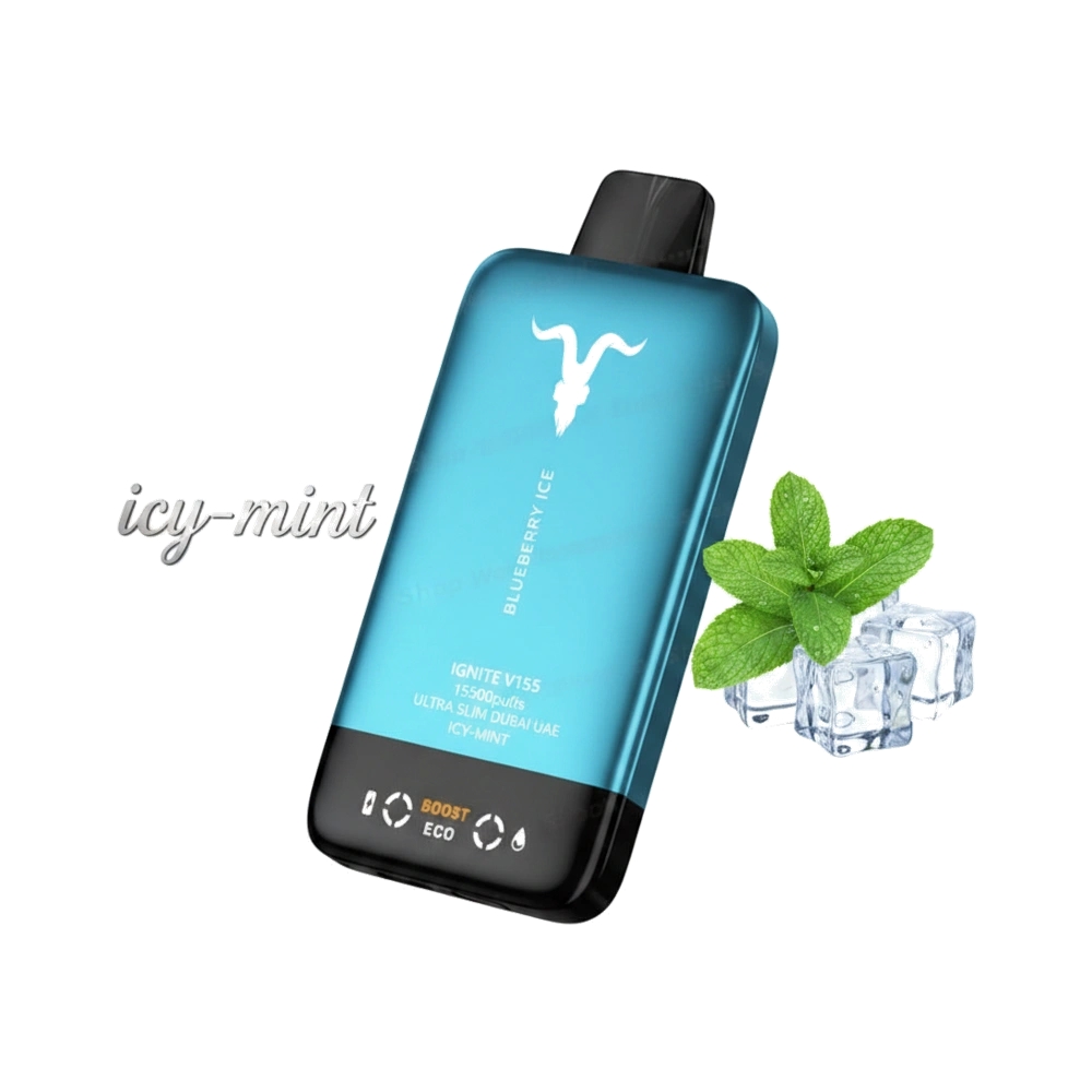 IGNITE V155 15500puffs Disposable Vape Ultra Slim Dubai UAE Icy Mint Flavor -- Buy Disposable Vape Dubai UAE