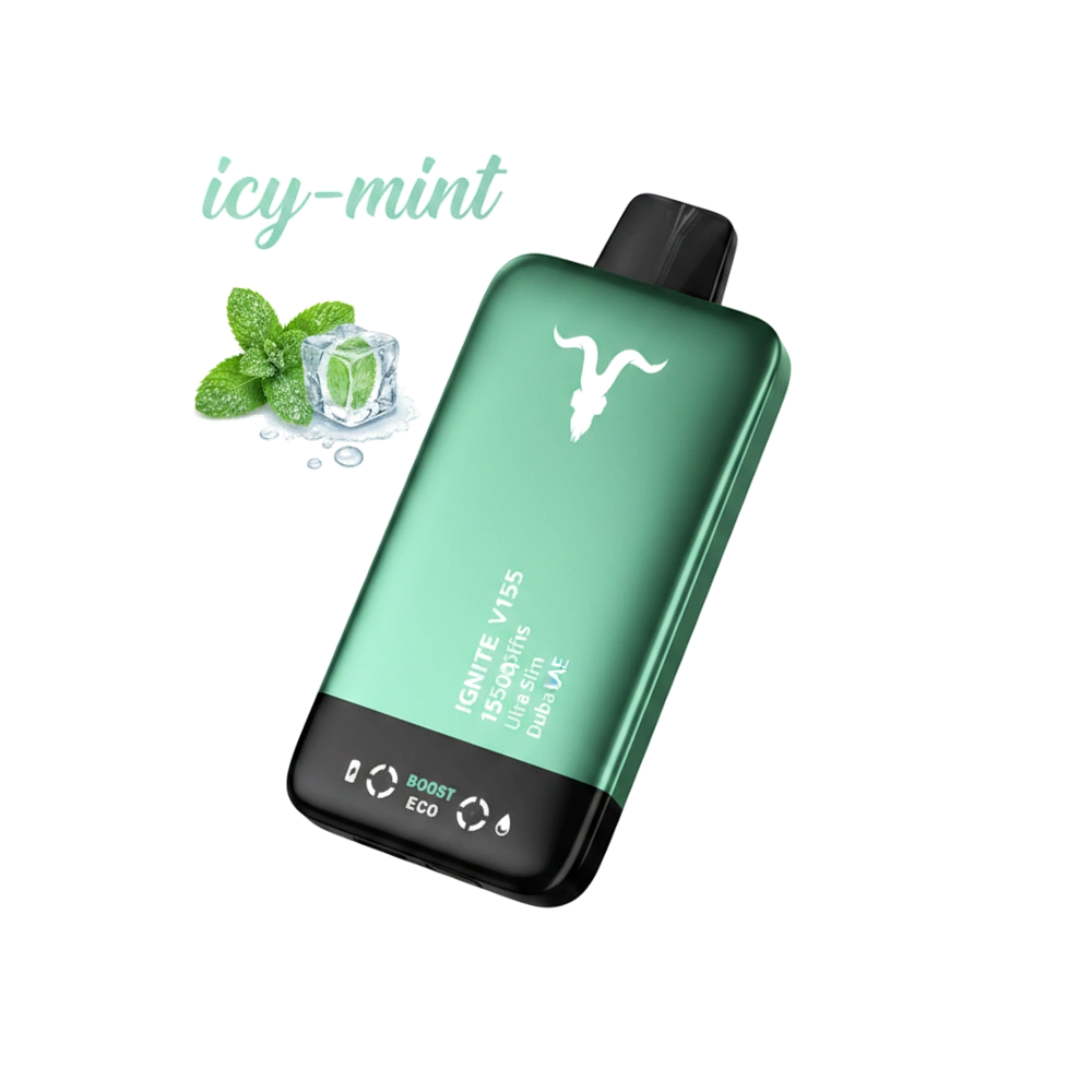 IGNITE V155 15500puffs Disposable Vape Ultra Slim Dubai UAE Icy Mint Flavor -- Buy Disposable Vape Dubai UAE