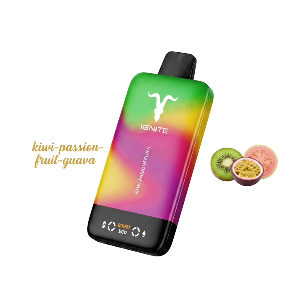 IGNITE V155 15500puffs Disposable Vape Ultra Slim Dubai UAE Kiwi Passion Fruit Guava Flavor -- Buy Disposable Vape Dubai UAE