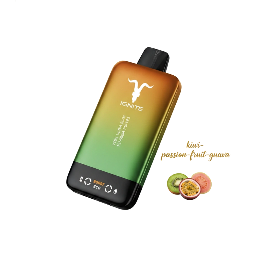 IGNITE V155 15500puffs Disposable Vape Ultra Slim Dubai UAE Kiwi Passion Fruit Guava Flavor -- Buy Disposable Vape Dubai UAE
