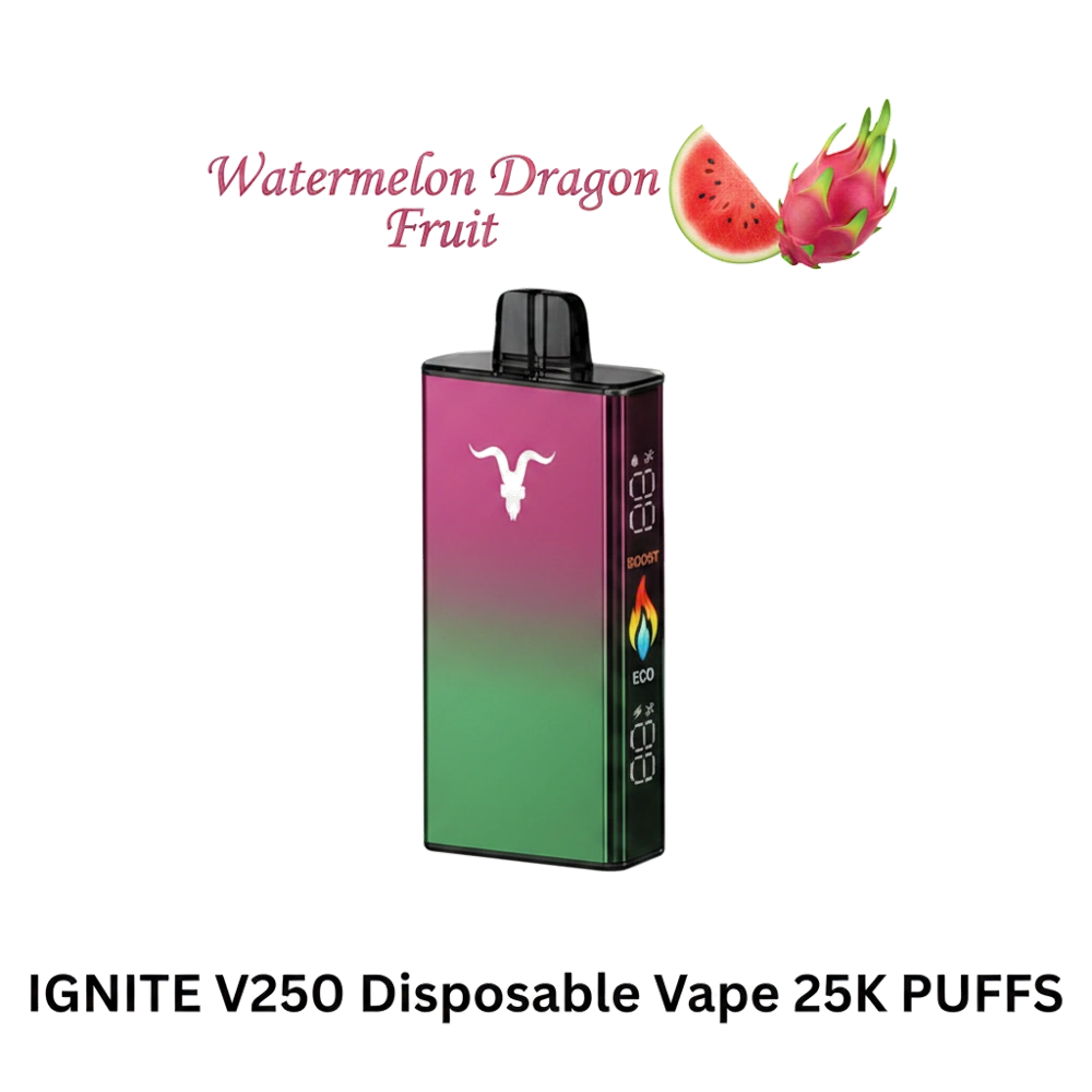IGNITE V250 Disposable Vape 25K PUFFS Watermelon Dragon Fruit Flavor -- Buy Disposable Vape Dubai UAE