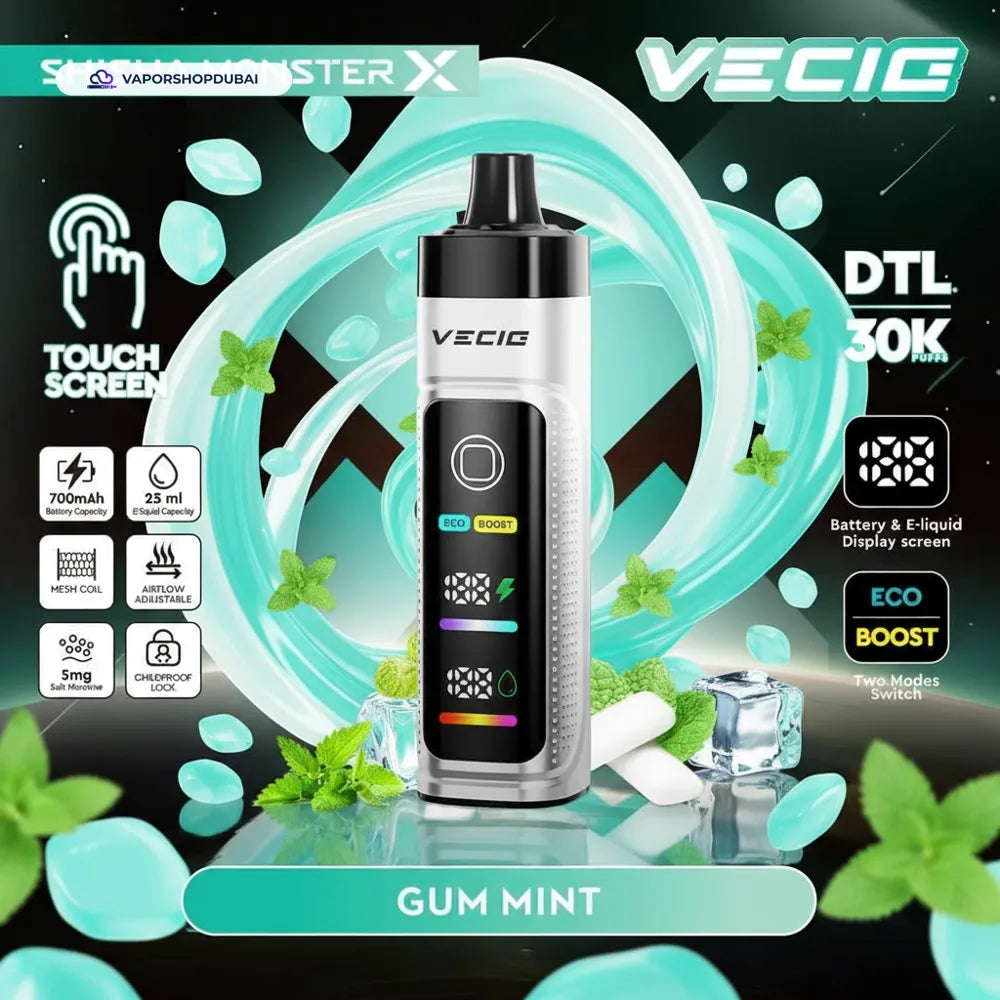 Vecig Shisha Monster X 30K DTL Disposable Hookah Vape In UAE