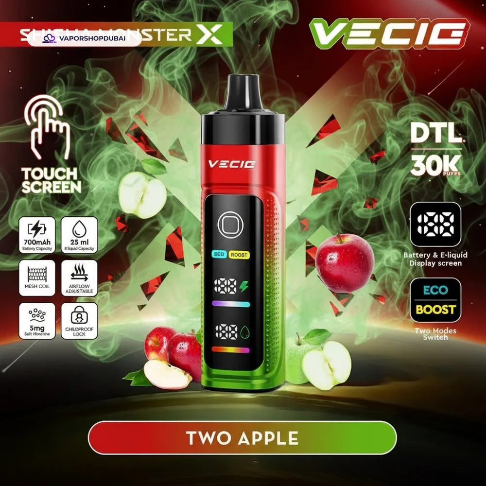 Vecig Shisha Monster X 30K DTL Disposable Hookah Vape In UAE