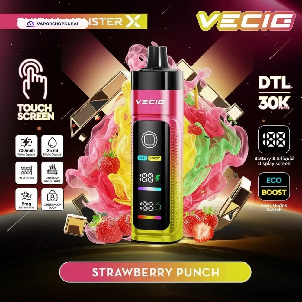 Vecig Shisha Monster X 30K DTL Disposable Hookah Vape In UAE