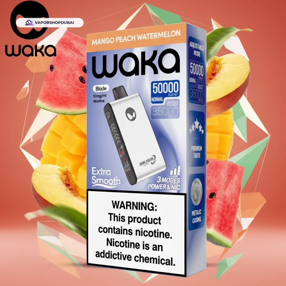 WAKA Blade 50000 Puffs Dubai — Tri-Mesh, Blade & Stealth Mode | AED 55