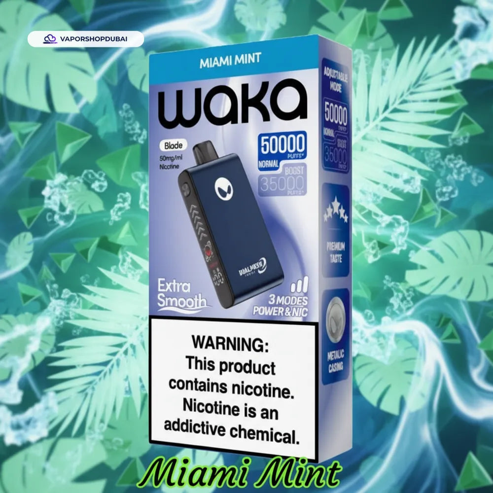 WAKA Blade 50000 Puffs Dubai — Tri-Mesh, Blade & Stealth Mode | AED 55