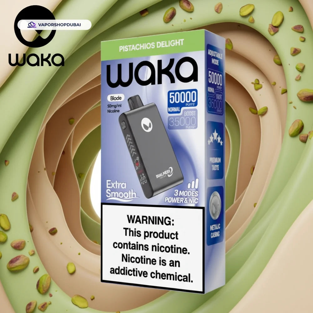 WAKA Blade 50000 Puffs Dubai — Tri-Mesh, Blade & Stealth Mode | AED 55