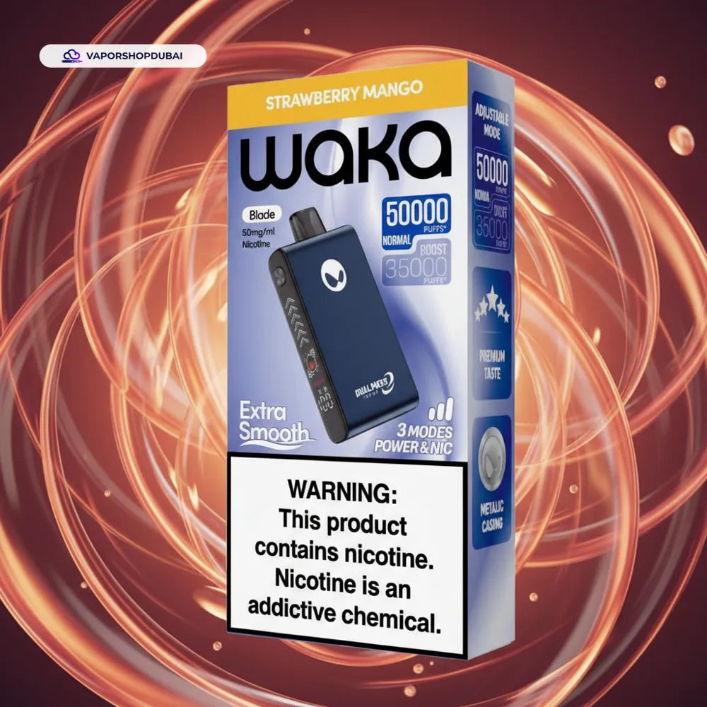 WAKA Blade 50000 Puffs Dubai — Tri-Mesh, Blade & Stealth Mode | AED 55
